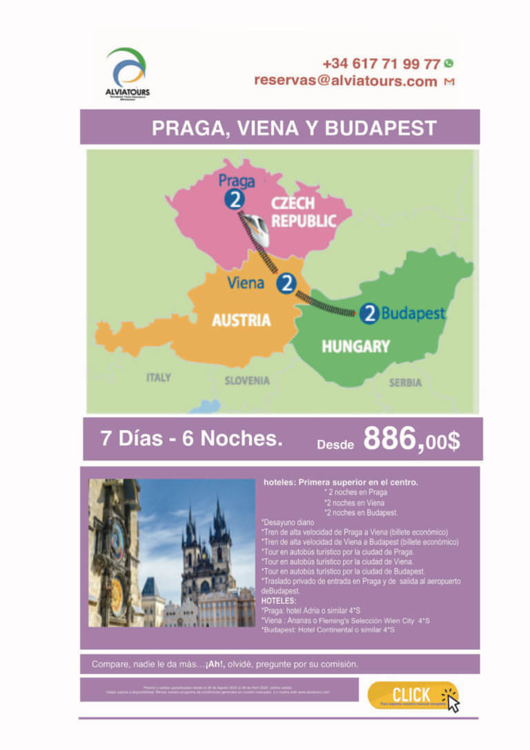 Praga, Viena y Budapest
